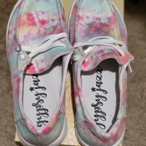 Gypsy Jazz tiedye "pink" slip on size 6 1/2